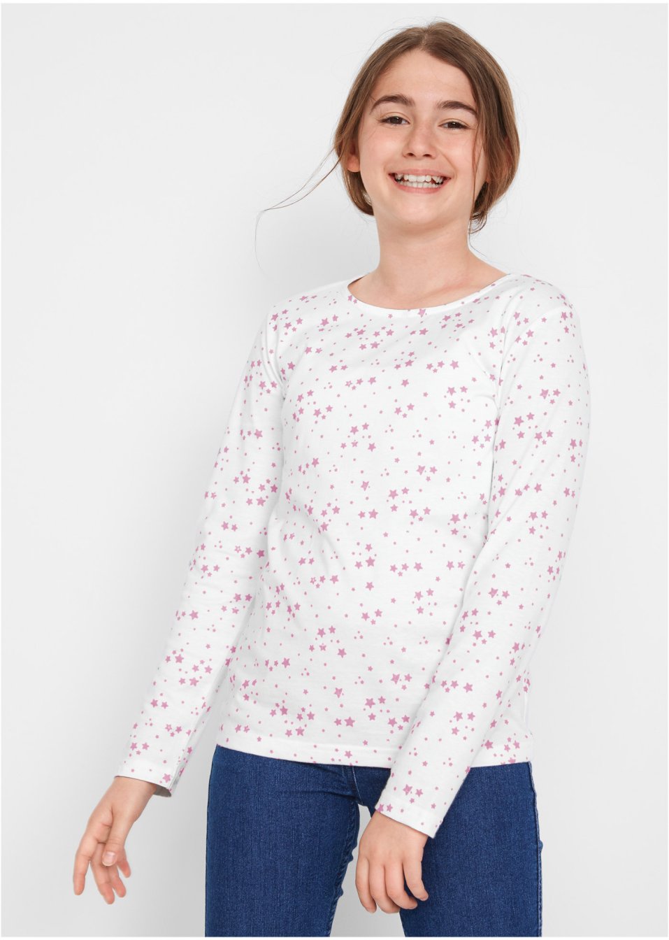 Lot de 3 T-shirts manches longues fille