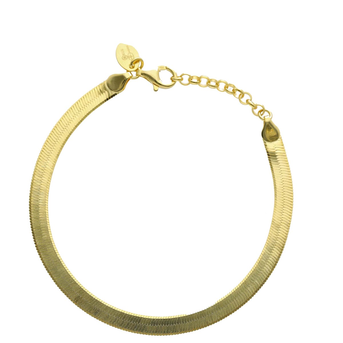 Bracelet Argent Doré Maille Serpentine