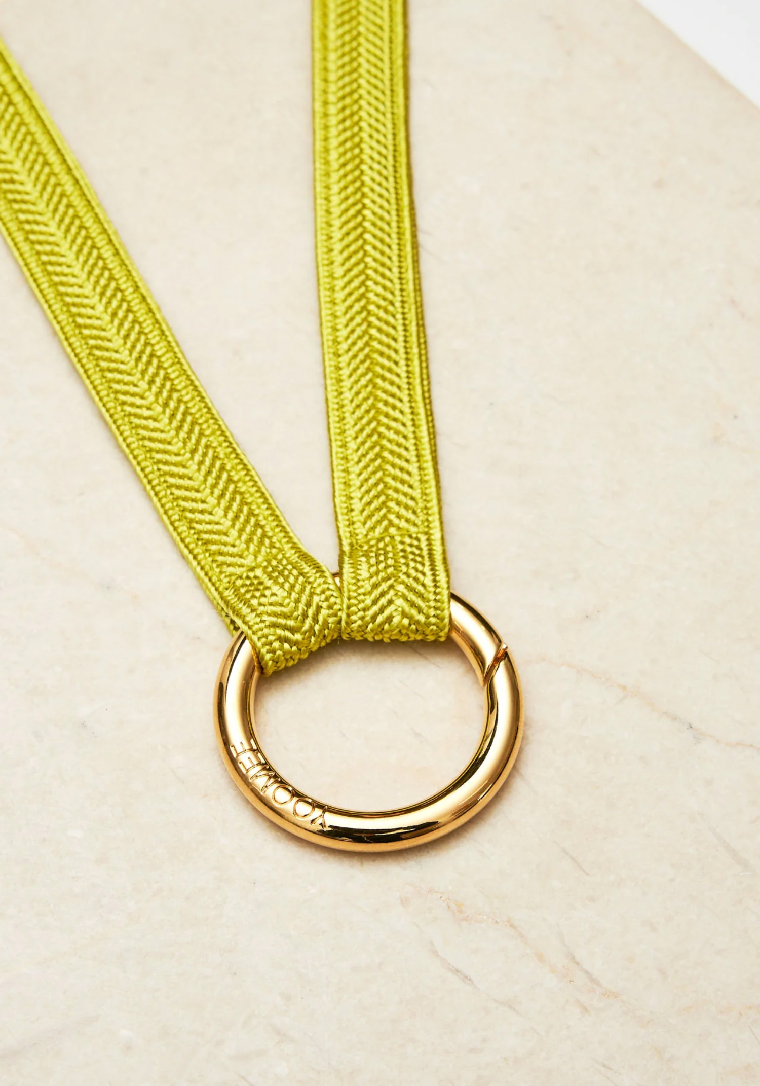 YOOMEE Mini-Schlüsselband Keychain Zahra Limegreen Gold