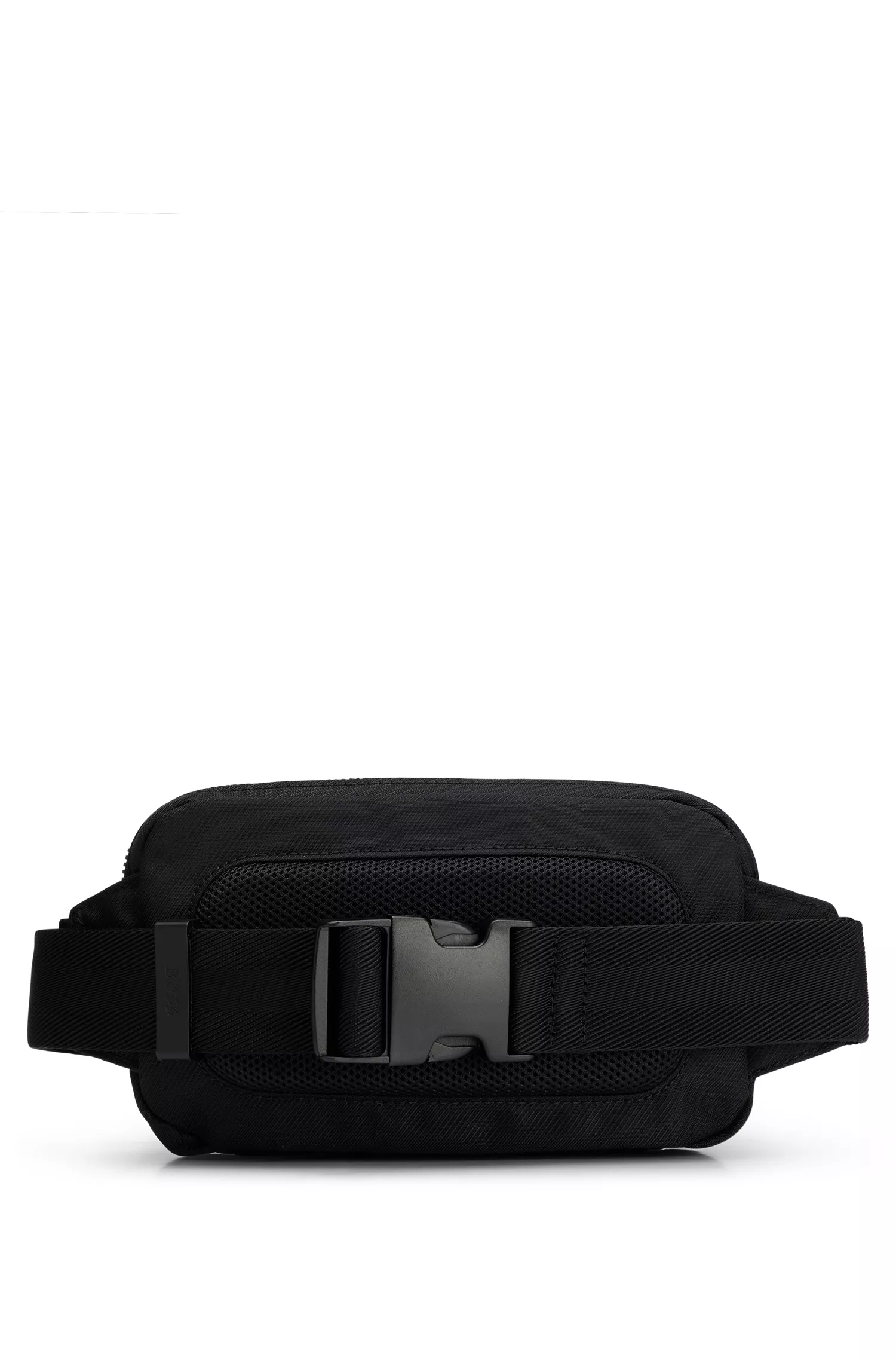 Bolsa de cintura BOSS com logotipo preto em tecido estampado.