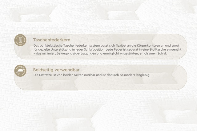 Yatas Bedding Taschenfederkernmatratze »Majestät Premium, Top-Matratze mit über 1000 4,5-Sterne-Bewertungen« 30 cm hoch 416 Federn 1 Stk. tlg. Matratze in 90x200 cm , 140x200 cm und weiteren Grössen