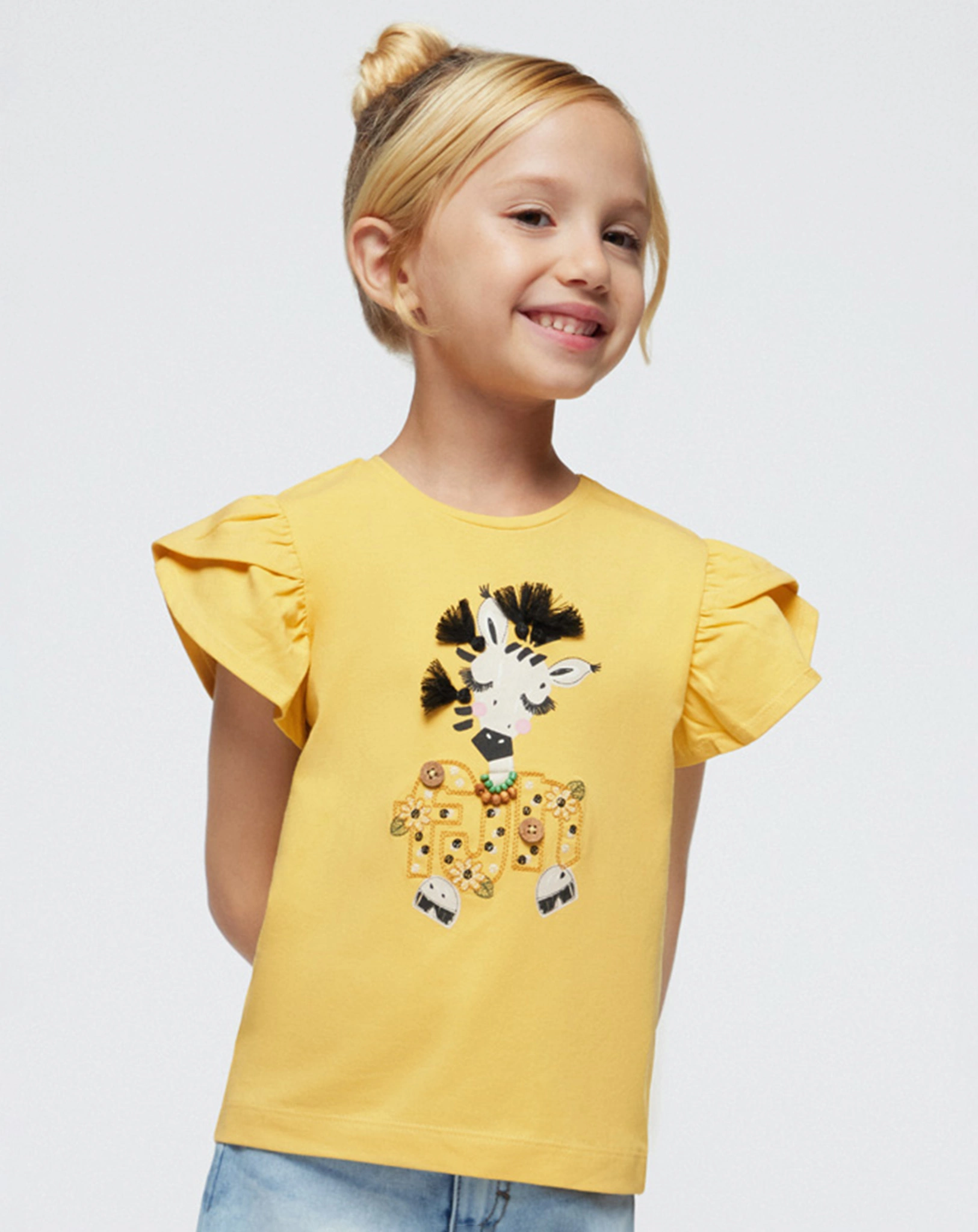 T-Shirt FUN in honiggelb
