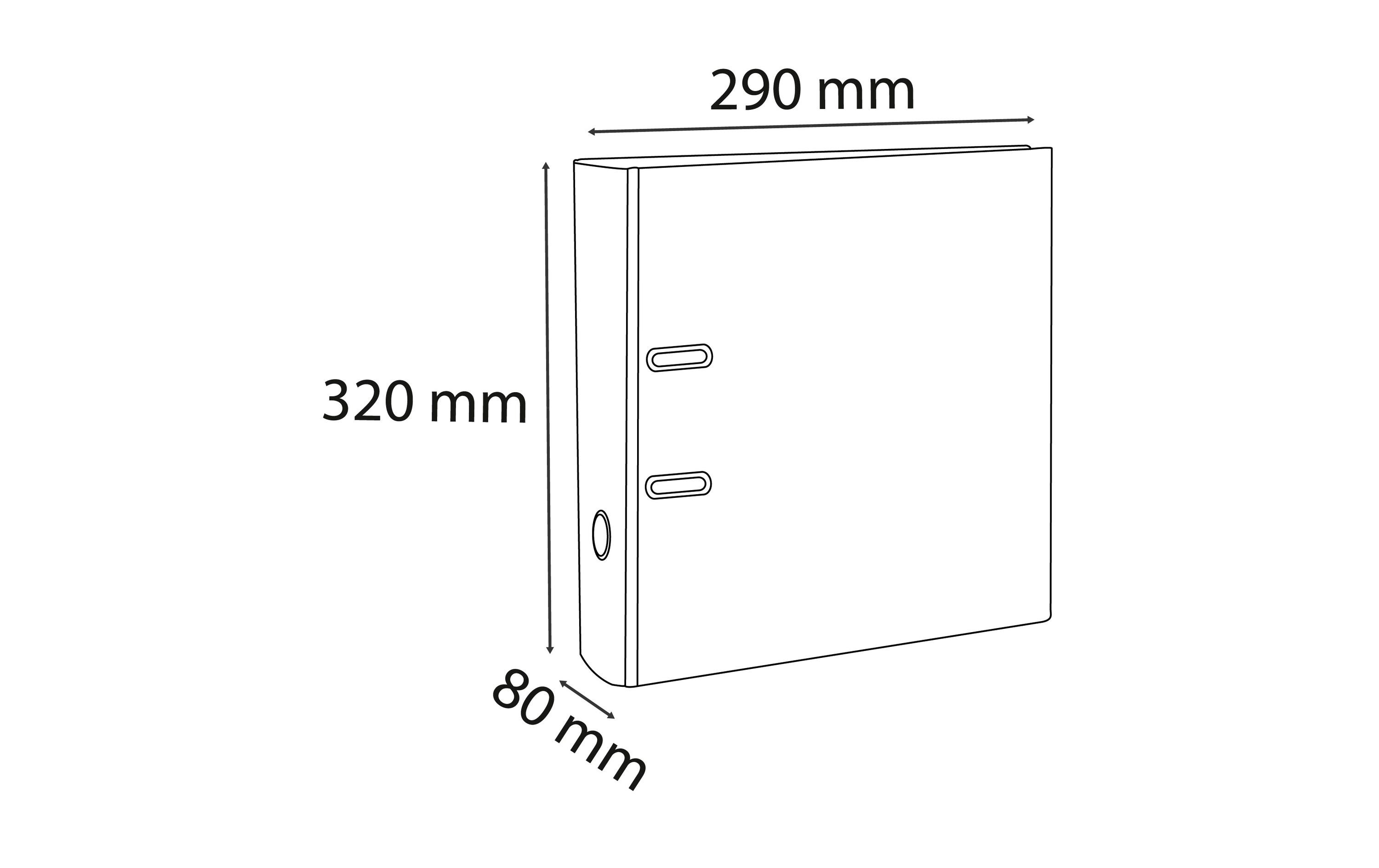 Ordner PREM-Touch Maxi Forever 8 cm, SchwarzA4-Ordner mit verstärkten Metallkanten