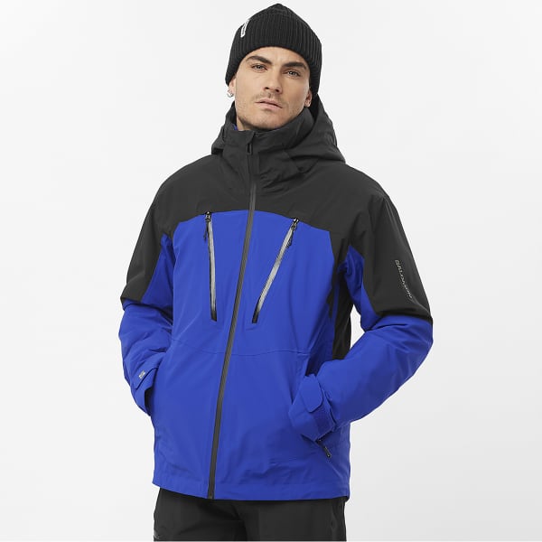 Veste de ski SALOMON BRILLIANT JACKET SURF THE WEB/DEEP BLACK