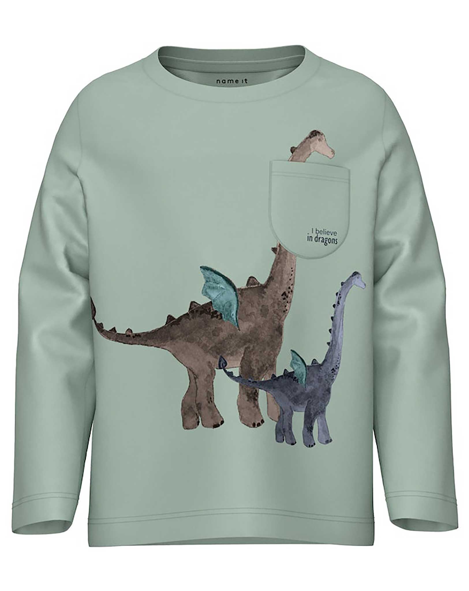 Sweatshirt NMMDRAG DRAGONS in silt green