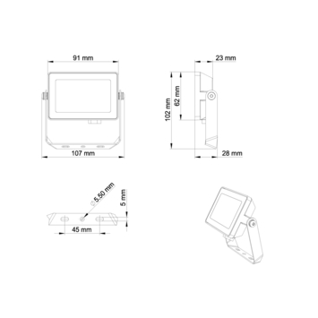 Philips ProjectLine-schijnwerper 3000K 10W
