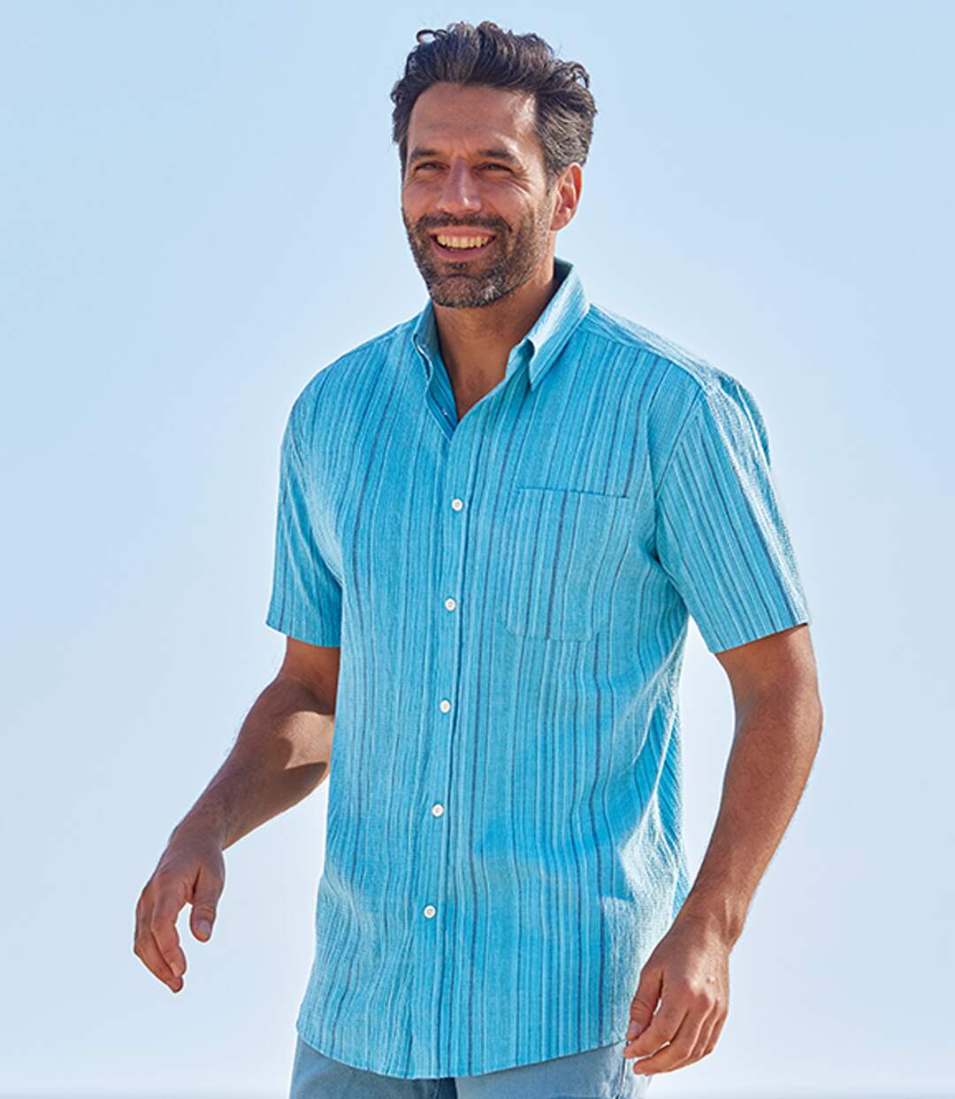 Chemise Crépon Rayée Santorin