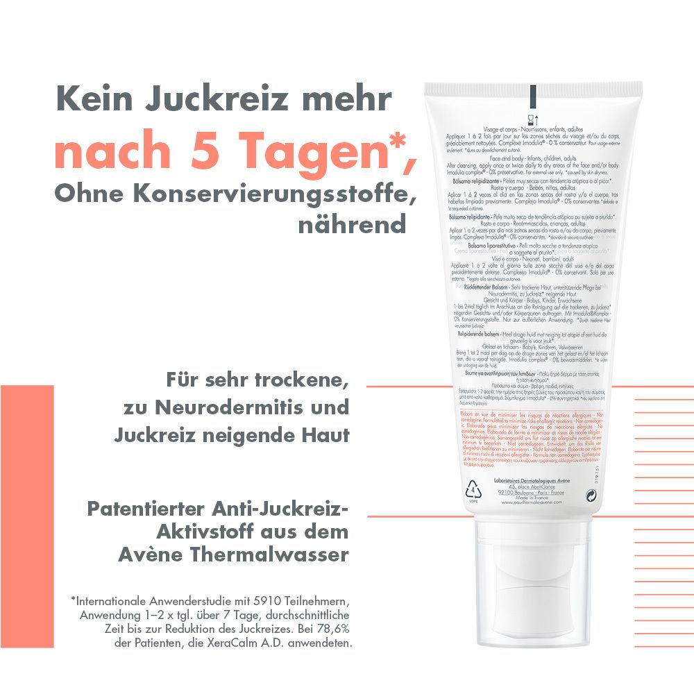 Avène XeraCalm A.D Balsam- gegen Juckreiz und zur Pflege von Neurodermitis