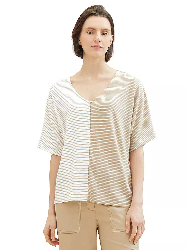 TOM TAILOR T-Shirt Regular Fit beige