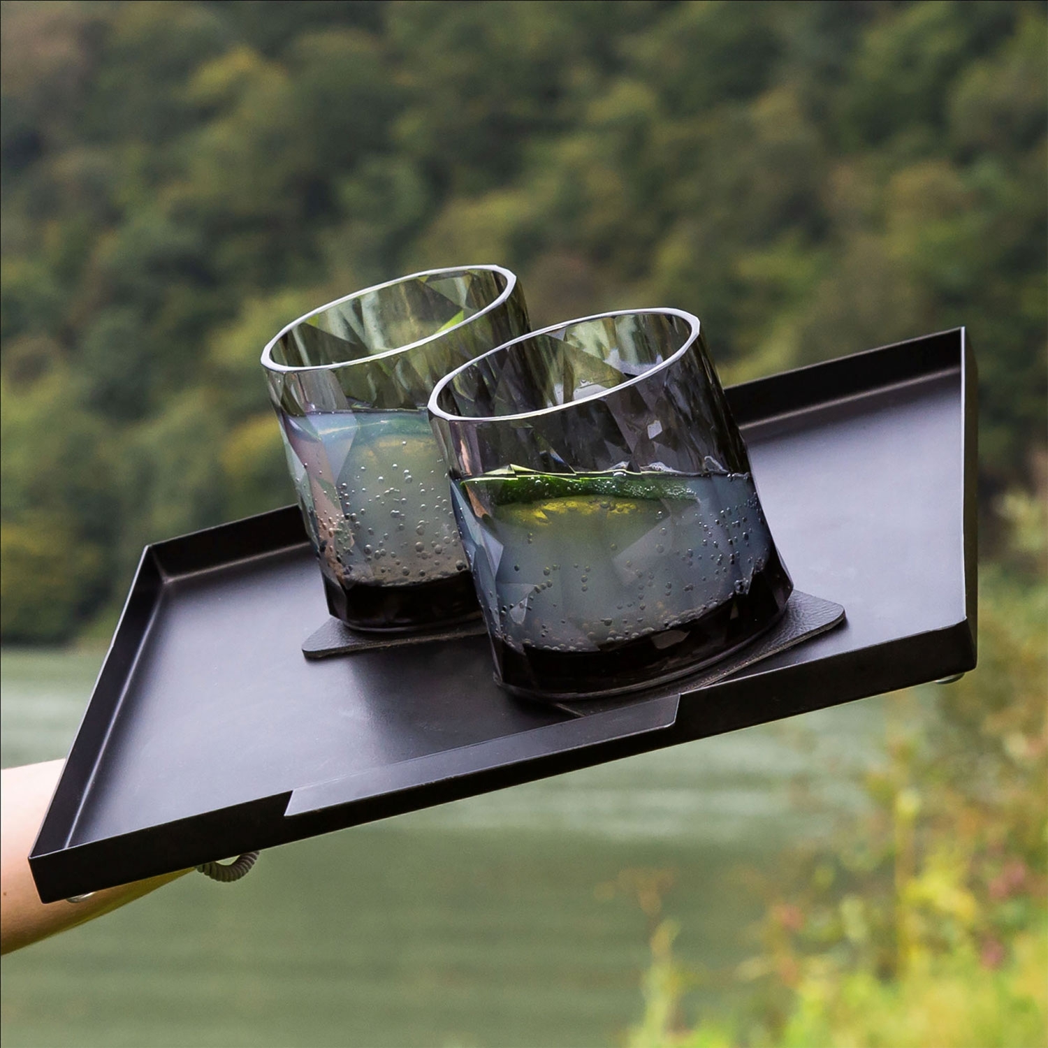 silwy Tumbler Magnet-Kunststoffgläser 2er Set 250 ml grau