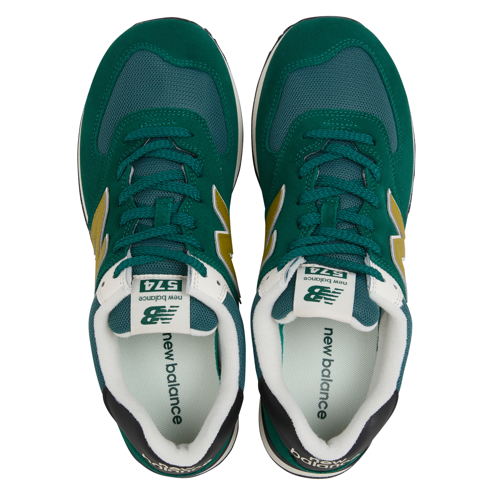 574 - Baskets basses en cuir velours | Vert