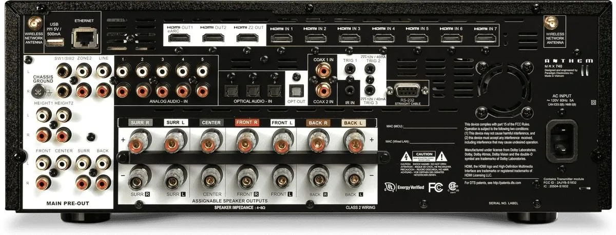 Anthem MRX 740 8K Amplis home-cinéma