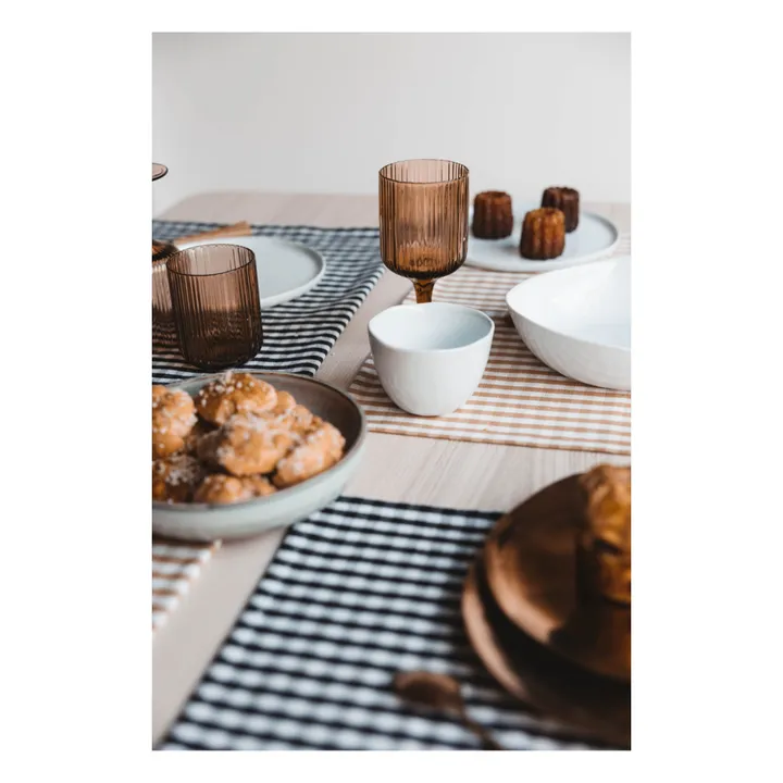 Gabrielle Paris Set de table Vichy | Noir