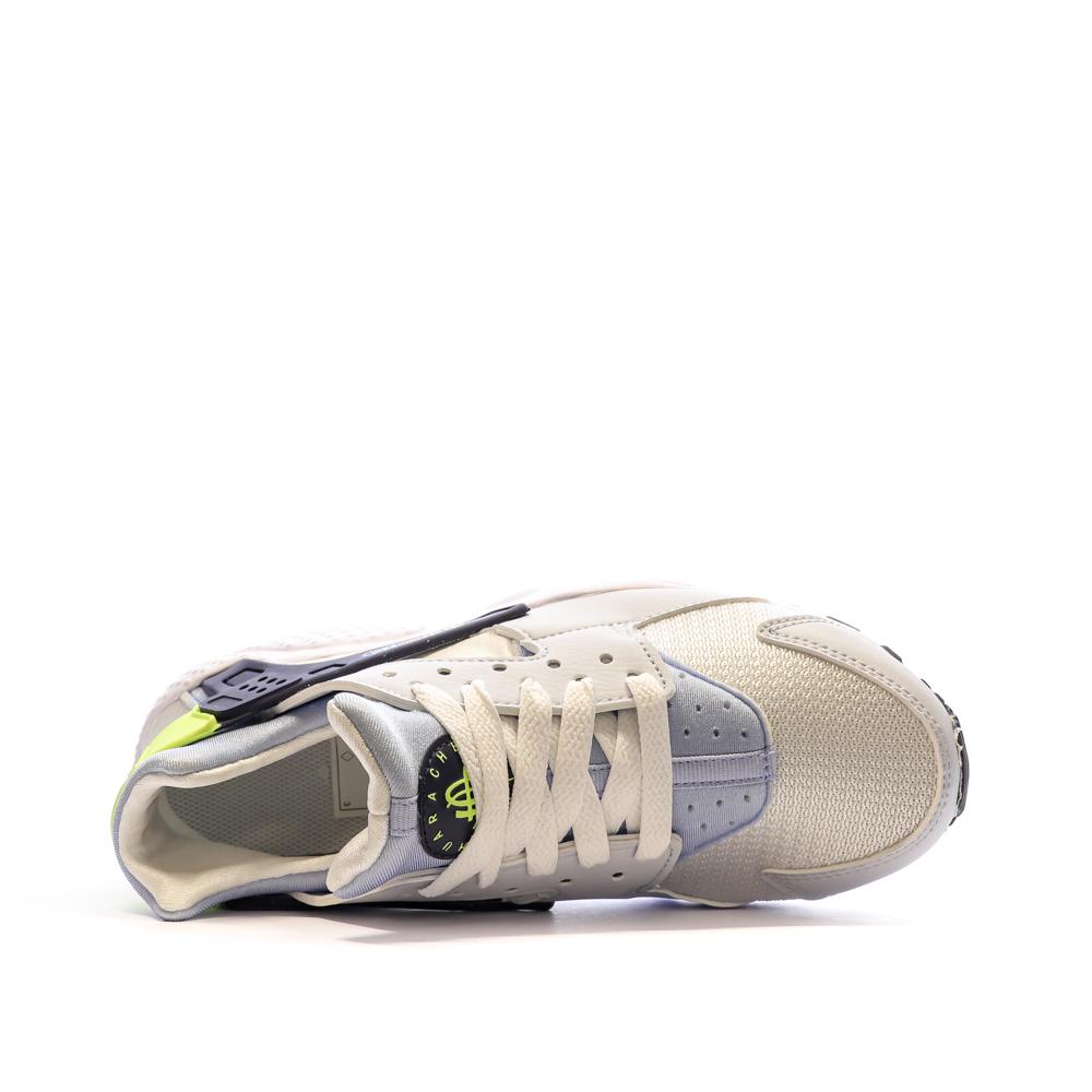 Nike Baskets Grises/Vertes Garçon Nike Huarache