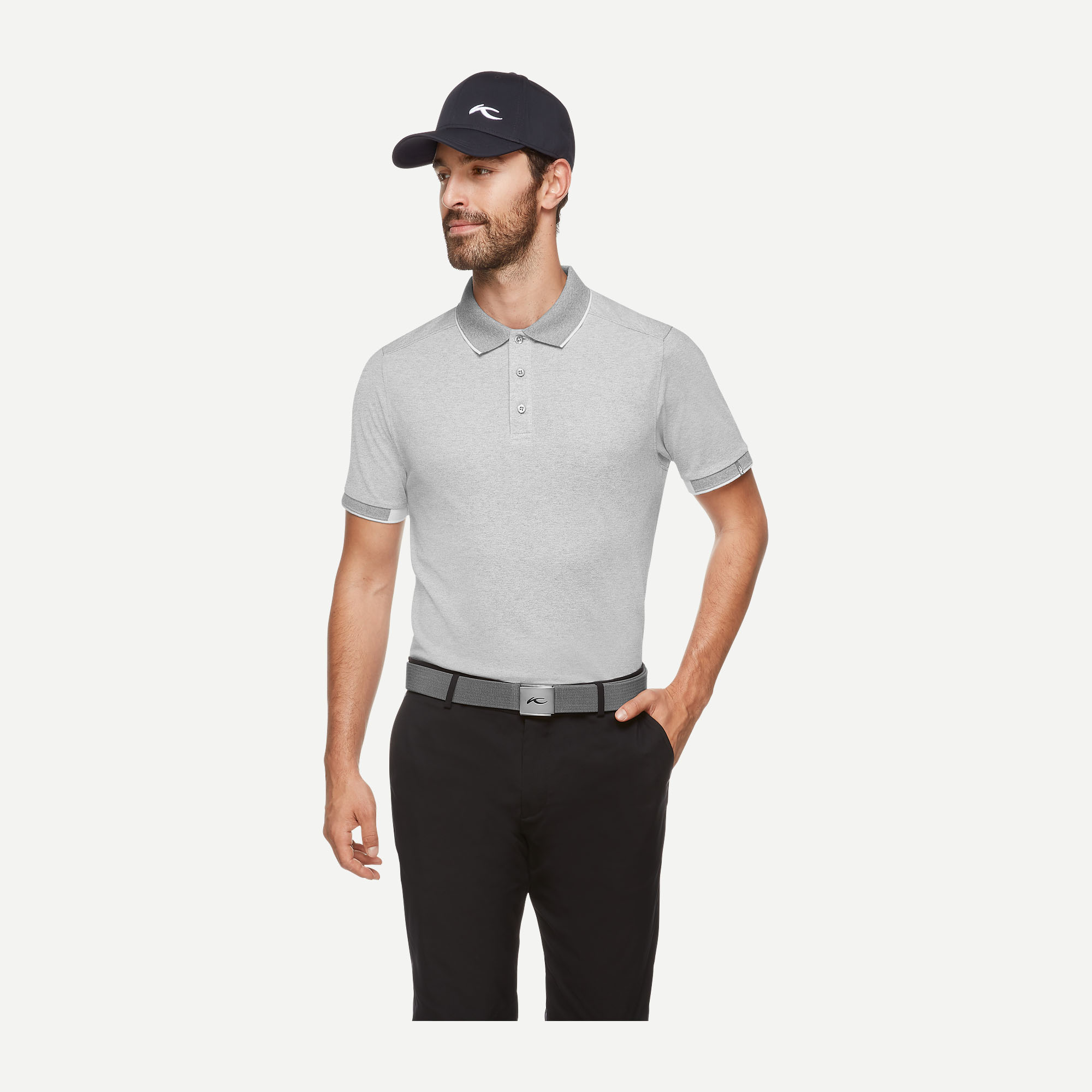 Stan Polo Herre Grey Melange