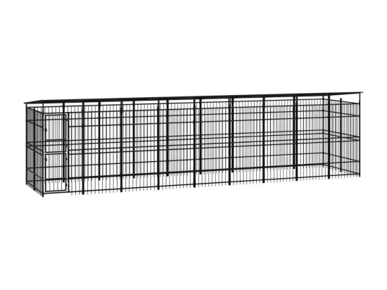 Chenil cage enclos pac noire 864 x 192 x 200 cm 02_0041748