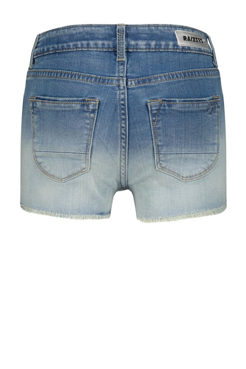 Raizzed dip-dye denim short Louisiana Crafted mid blue stone