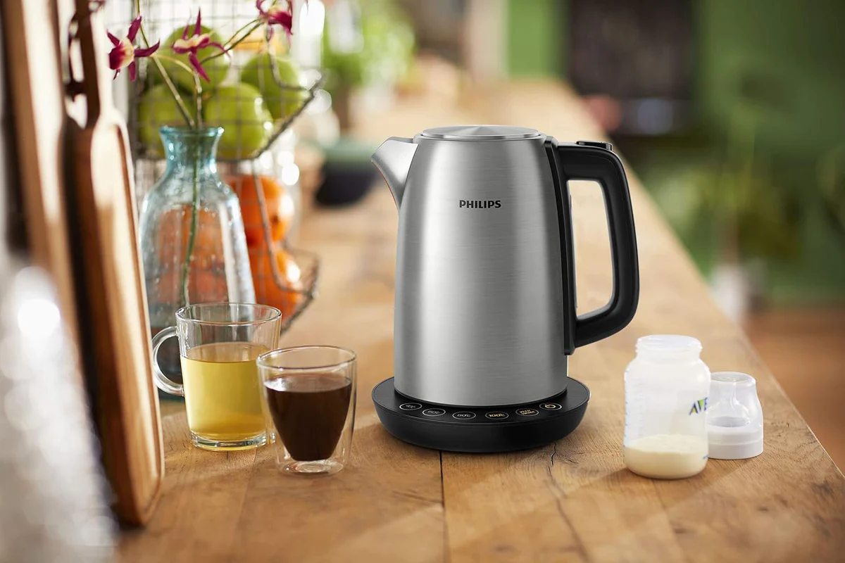 bouilloire électrique de 1,7L avec fonction maintien au chaud 2200W gr