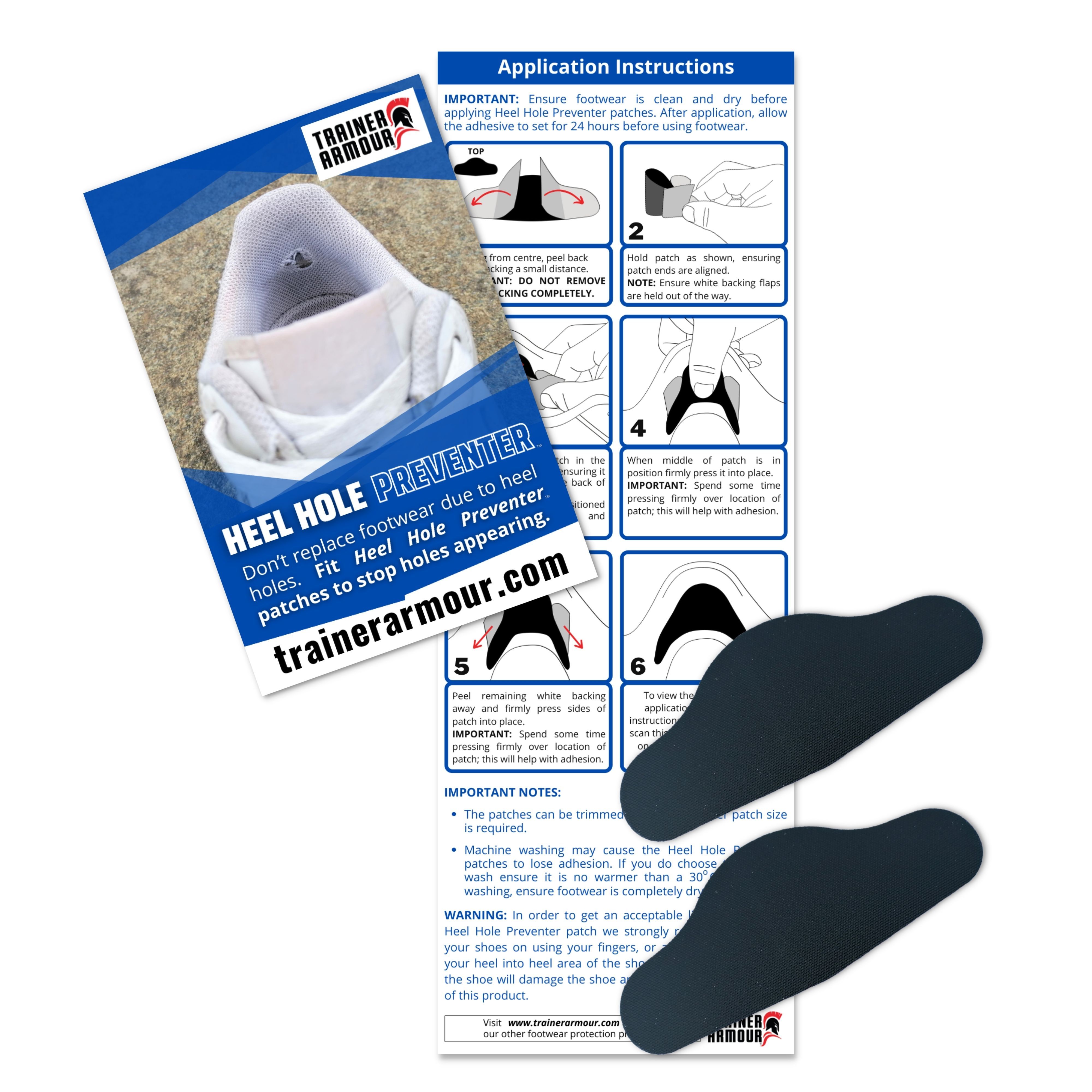 trainer armour heel hole preventer 609 hh black