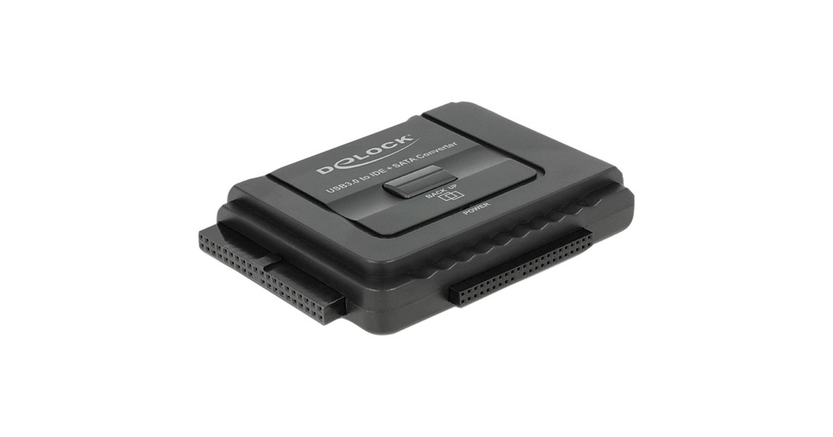 DeLOCKConverter USB 3.0 > SATA 6 Gb/s / IDE 40 pin / IDE 44 pin  (Zwart, 61486)