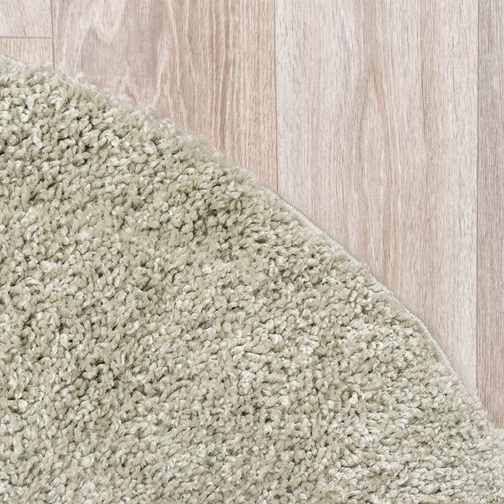 Rond hoogpolig vloerkleed - Lofty Mint