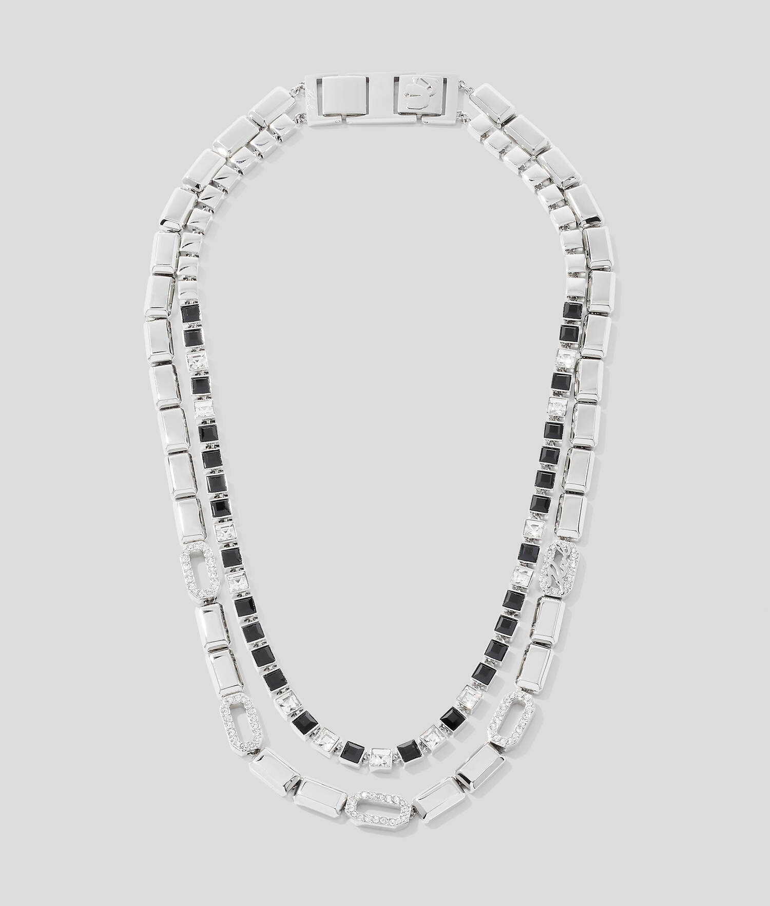 Collier de cristaux pavés KARL Signature - Argent