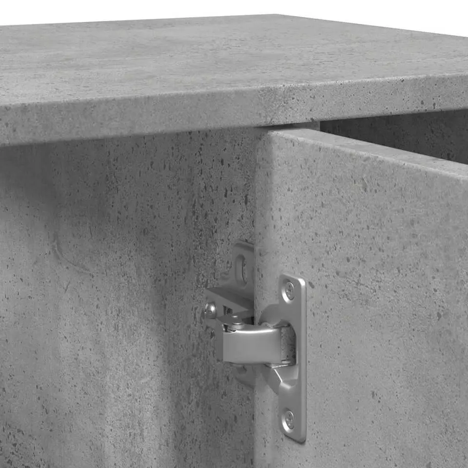 vidaXL - Wastafelonderkast met 1 deur 6 vakken - Betongrijs spaanplaat - 60 cm