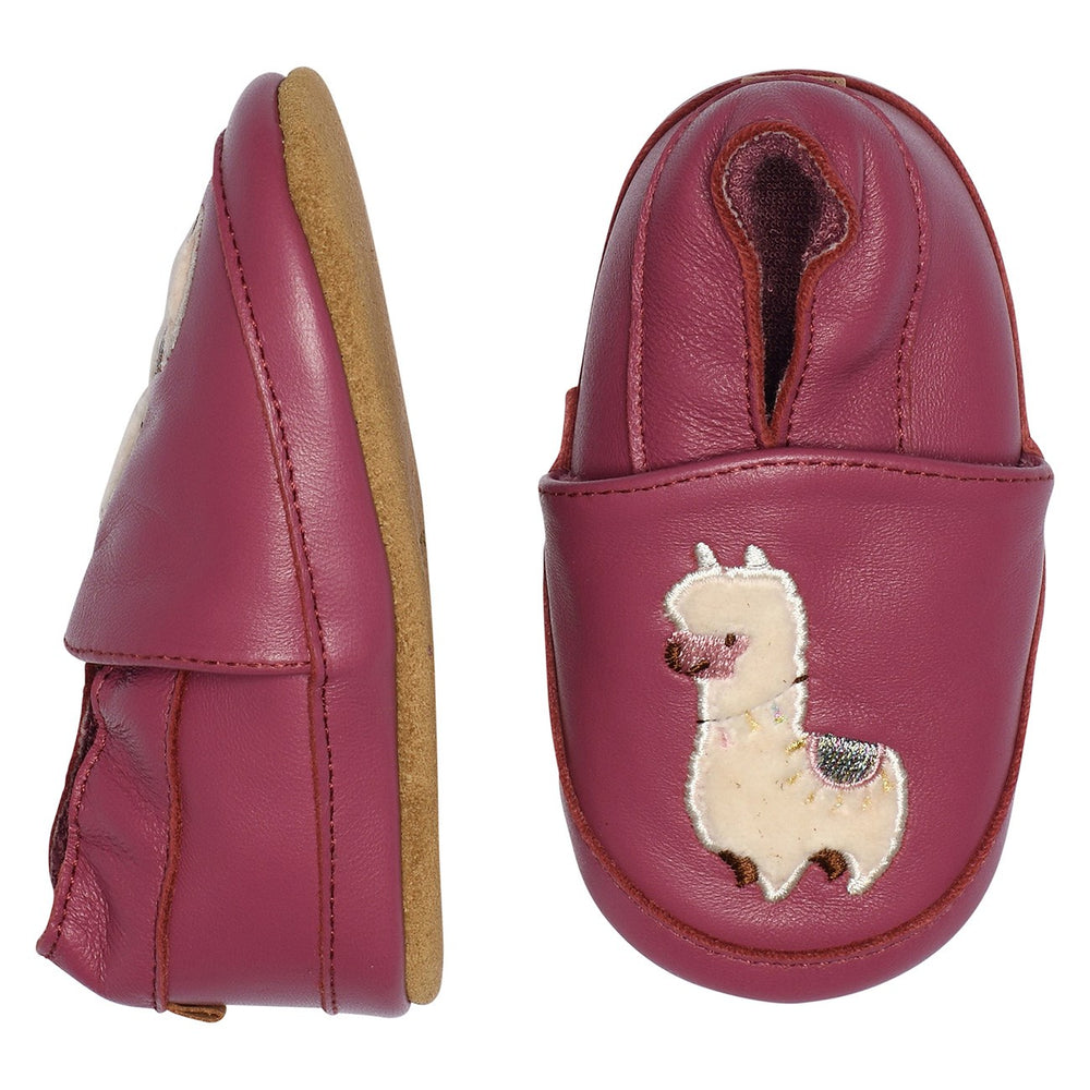 Køb MELTON Red Violet Lama læder hjemmesko
