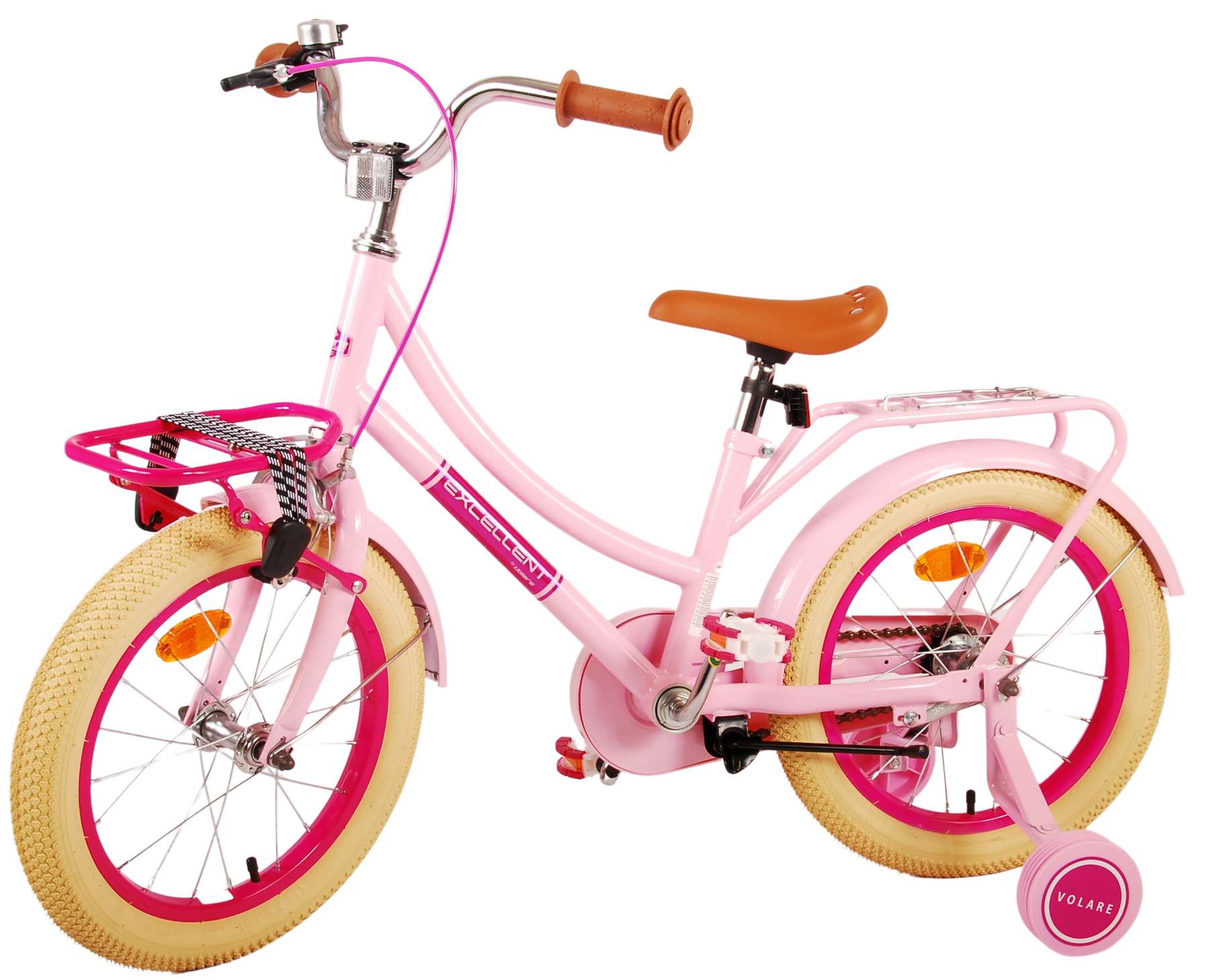 TPFSports Excellent Kinderfahrrad - Mädchen - 16 Zoll - Rücktritt + Handbremse - Grün