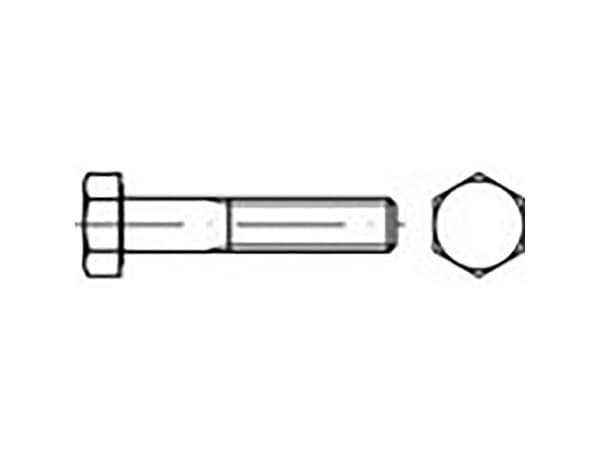 TOOLCRAFT TO-6858846 Sekskantsskrue M12 90 mm Udvendig sekskant DIN 931 Rustfrit stål A5 25 stk