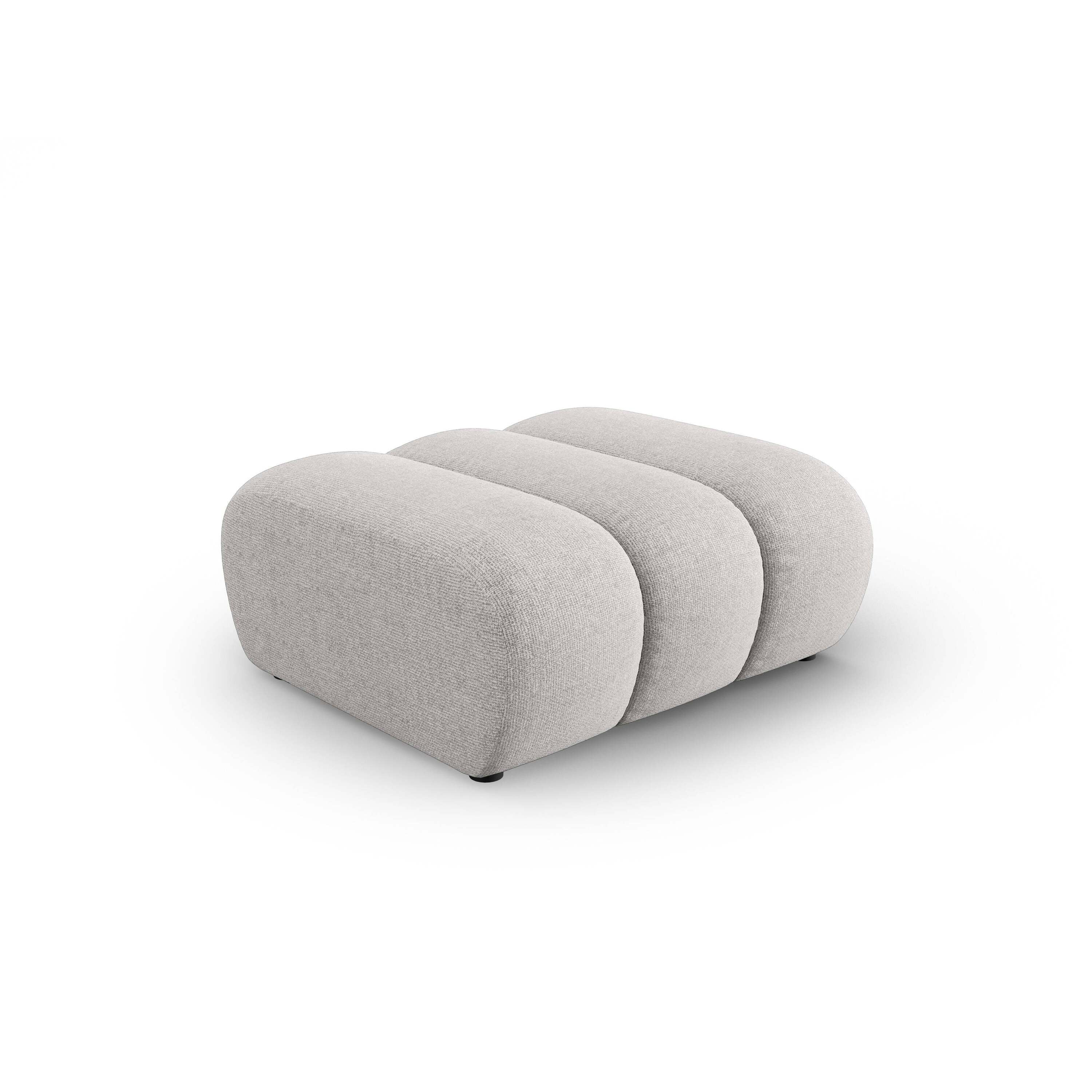 Micadoni Lupine Hocker - Chenille - Lichtgrijs