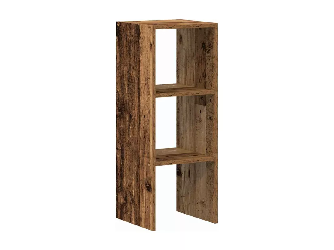 Bibliothèque empilable vieux bois 30x30x80 cm bois d'ingénierie