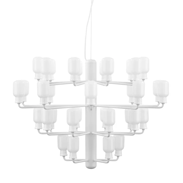 Normann Copenhagen  Amp lysekrone med 35 arme, hvid - H: 62,5 cm. Ø: 85 cm.