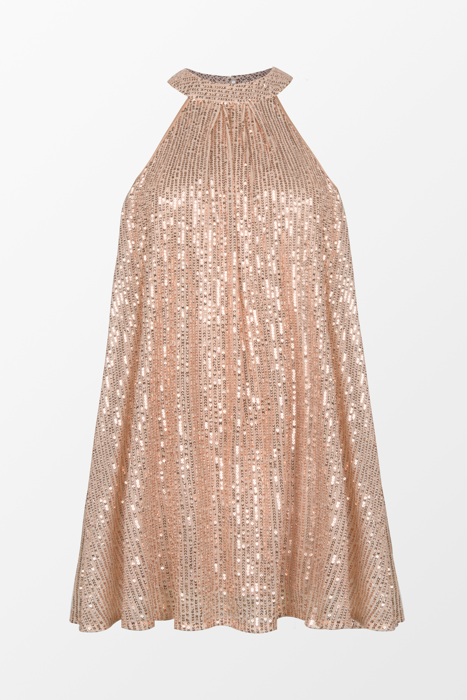 Robe à col licou et pœillettes