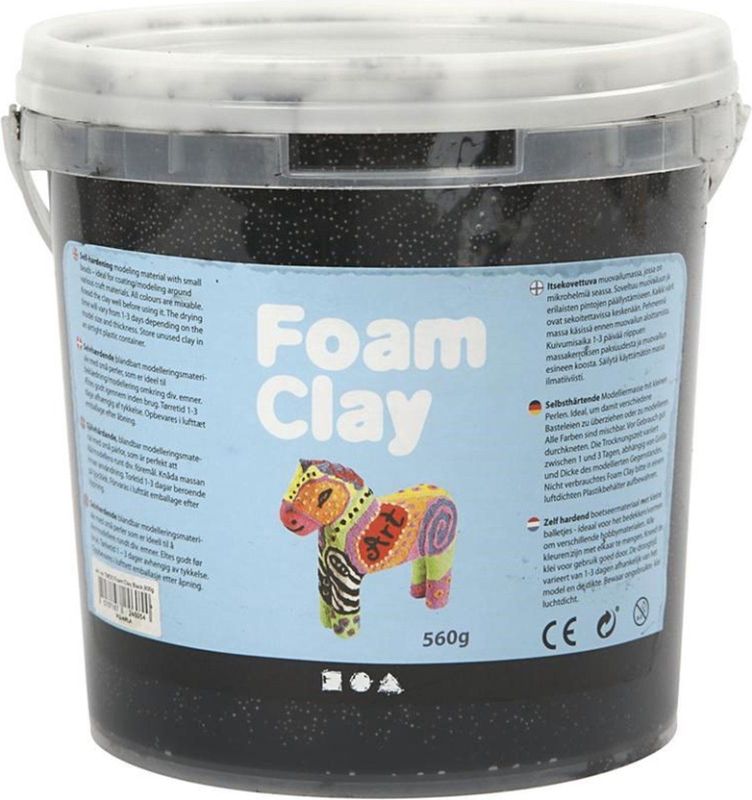 Foam Clay® - Zelfhardende Boetseerklei - Zwart - 560 g