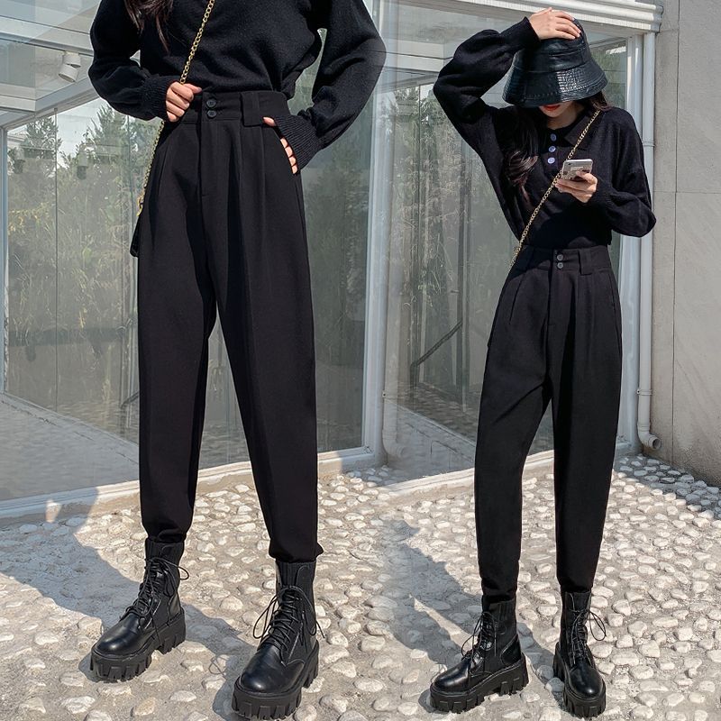 Indiclofie - Hoge taille taps toelopende pantalon