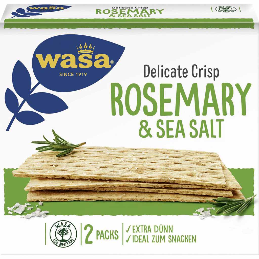 Wasa Delicate Crisp Rosmarin & Meersalz 190g MHD:31.5.25