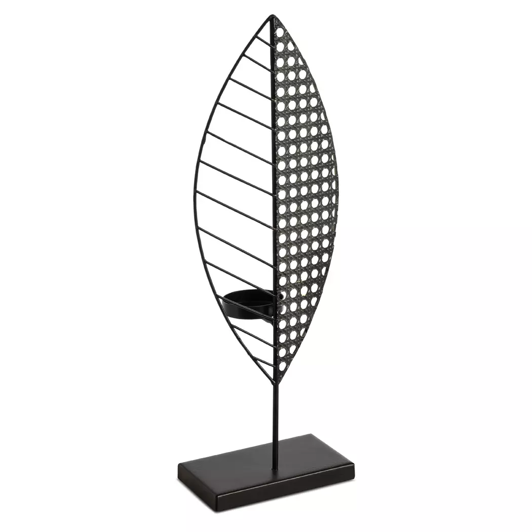 Teelichthalter Blätter 33,9 cm