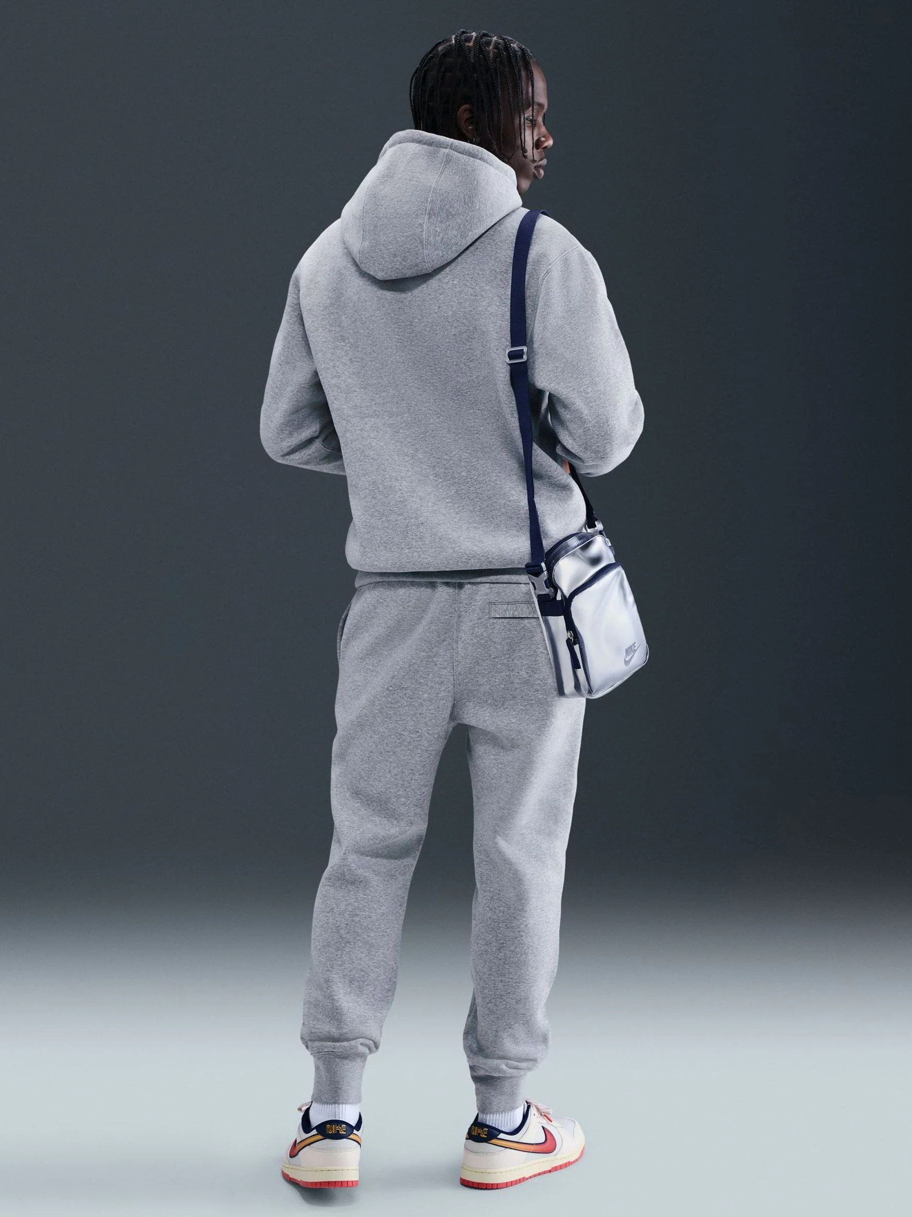 Donkergrijs gemêleerd - Nike Mens Club Bb Gx Joggers