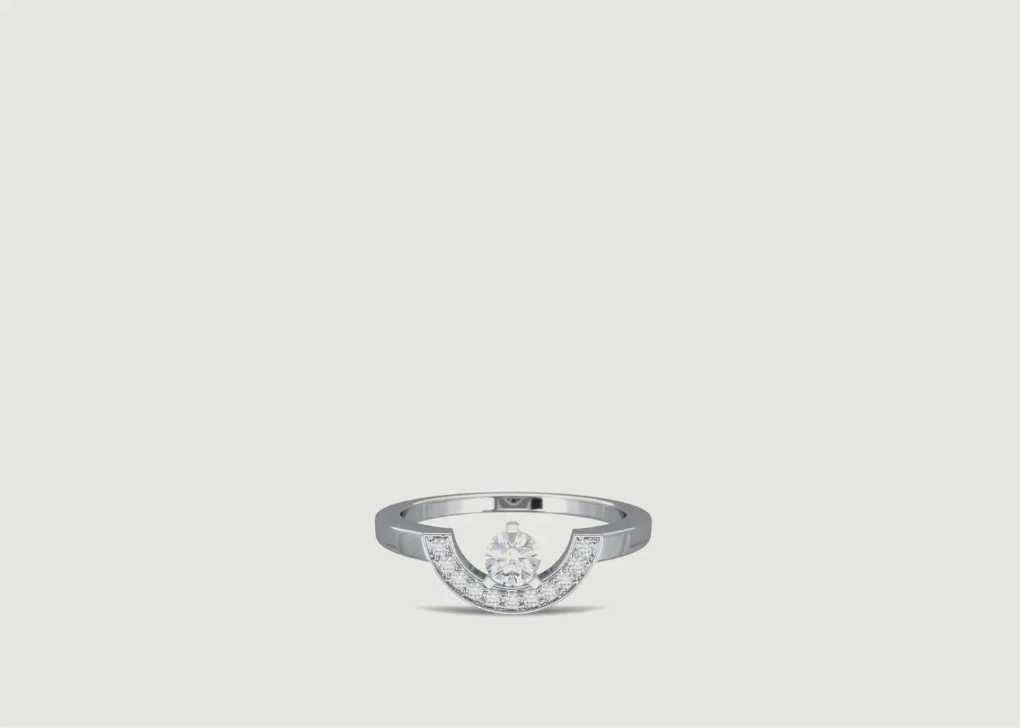 Bague Intrépide petit arc 0.25ct pavée Loyal.e