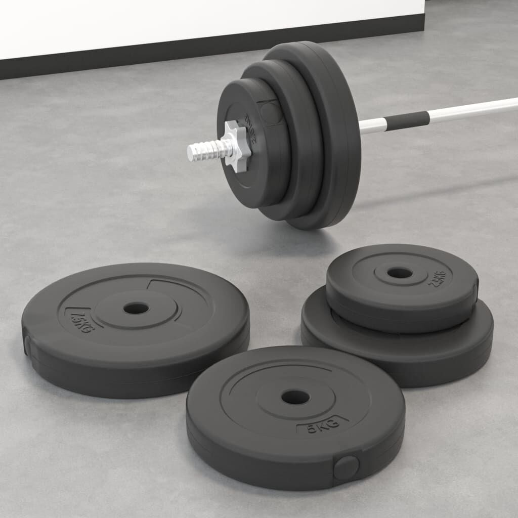vidaXL Halterschijven, 6-pack, 30 kg, cement