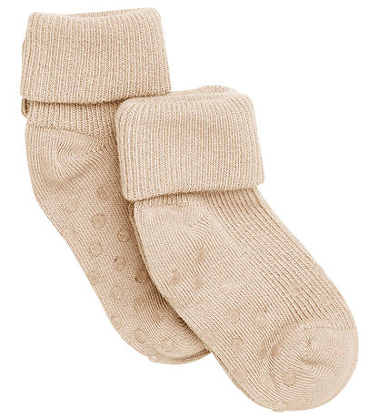 Minymo Strømper - 2-pak - AntiskRød - Offwhite