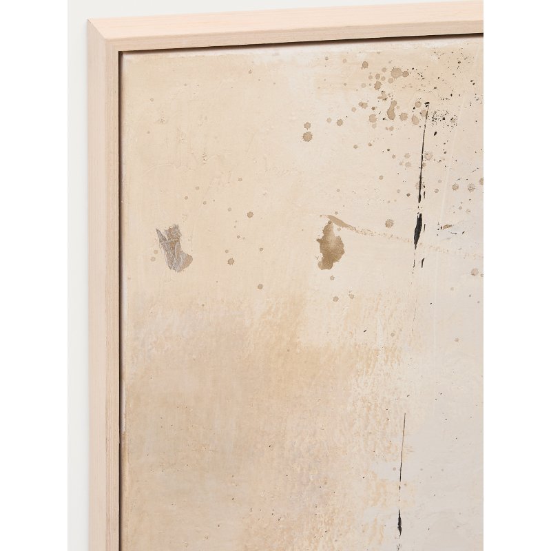 Tableau abstrait Silpa beige foncé 182 x 47 cm