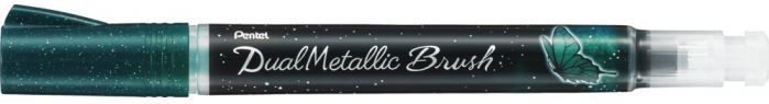 Pentel - Dual Metallic Brush Pen - Groen - 1 x
