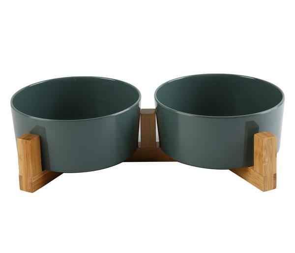 Dehner Lieblinge Melaminnapf-Set, grün, 2 x