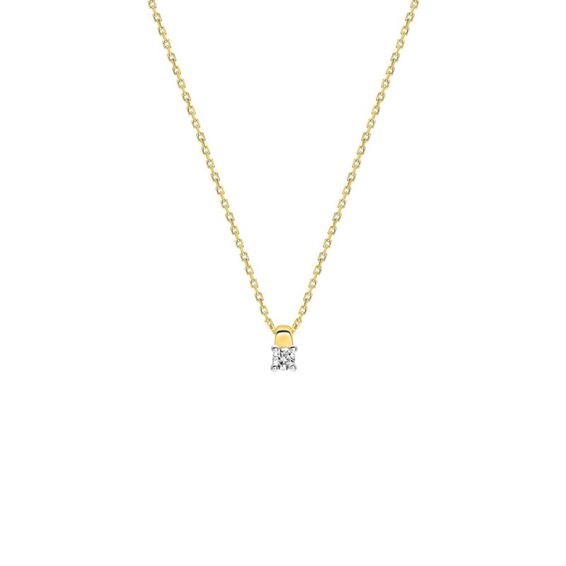 Collier Femme - Or 18 Carats - Diamant 0,08 Carats - Longueur : 42 cm