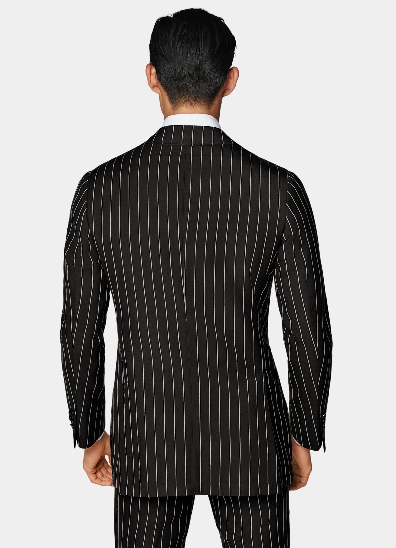 Costume Havana coupe Tailored marron foncé à rayures
