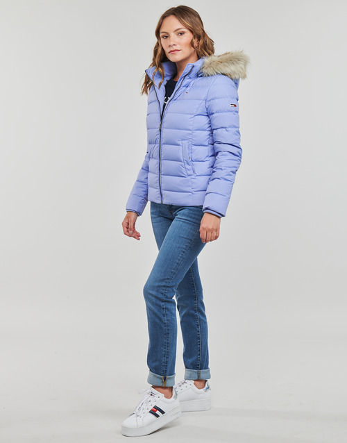 Tommy Jeans - TJW BASIC HOODED DOWN JACKET - Bleu ciel