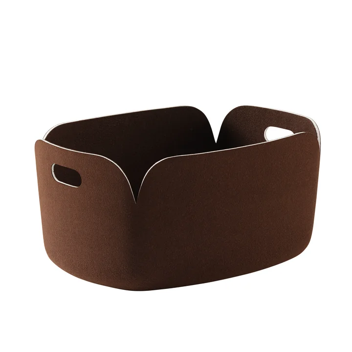 Muuto - Restore Aufbewahrungskorb 48 x 35 cm, dunkelbraun