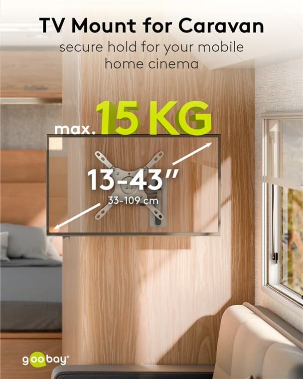 TV-vægbeslag Caravan FULLMOTION (M), sølv